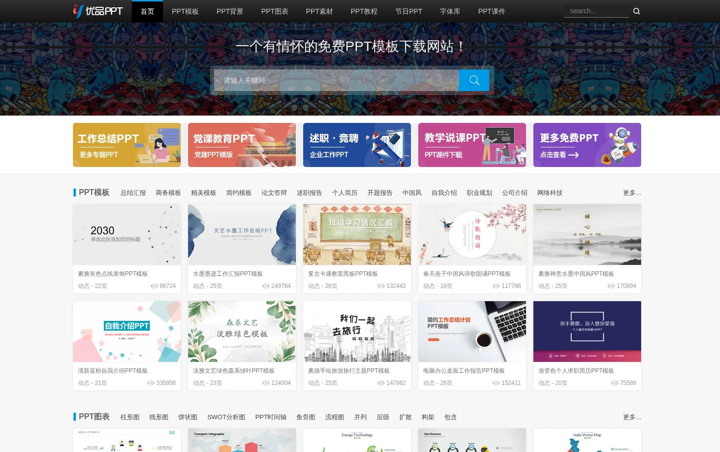 优品PPT 页面快照